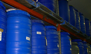 Barrels in warehouse