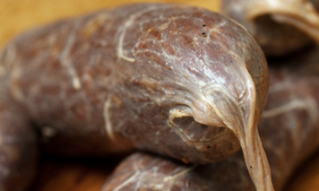 raw blood sausage