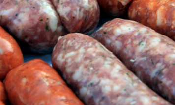 various raw sausages